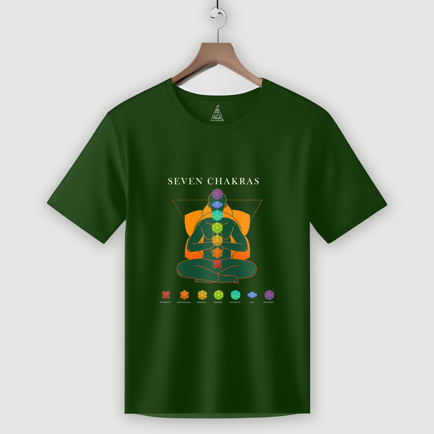 7 Chakra Cotton Printed T-Shirt