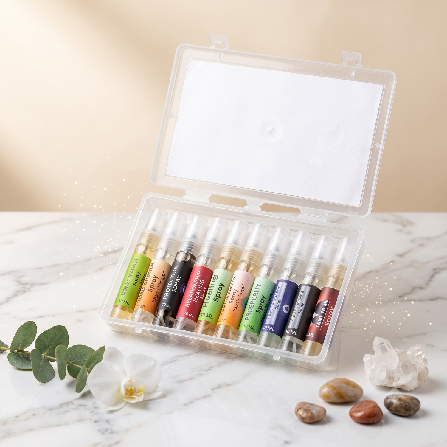 Spiritual/Ritual Spray Kit | Reiki Energized | 10ml Each (Pack of 10)