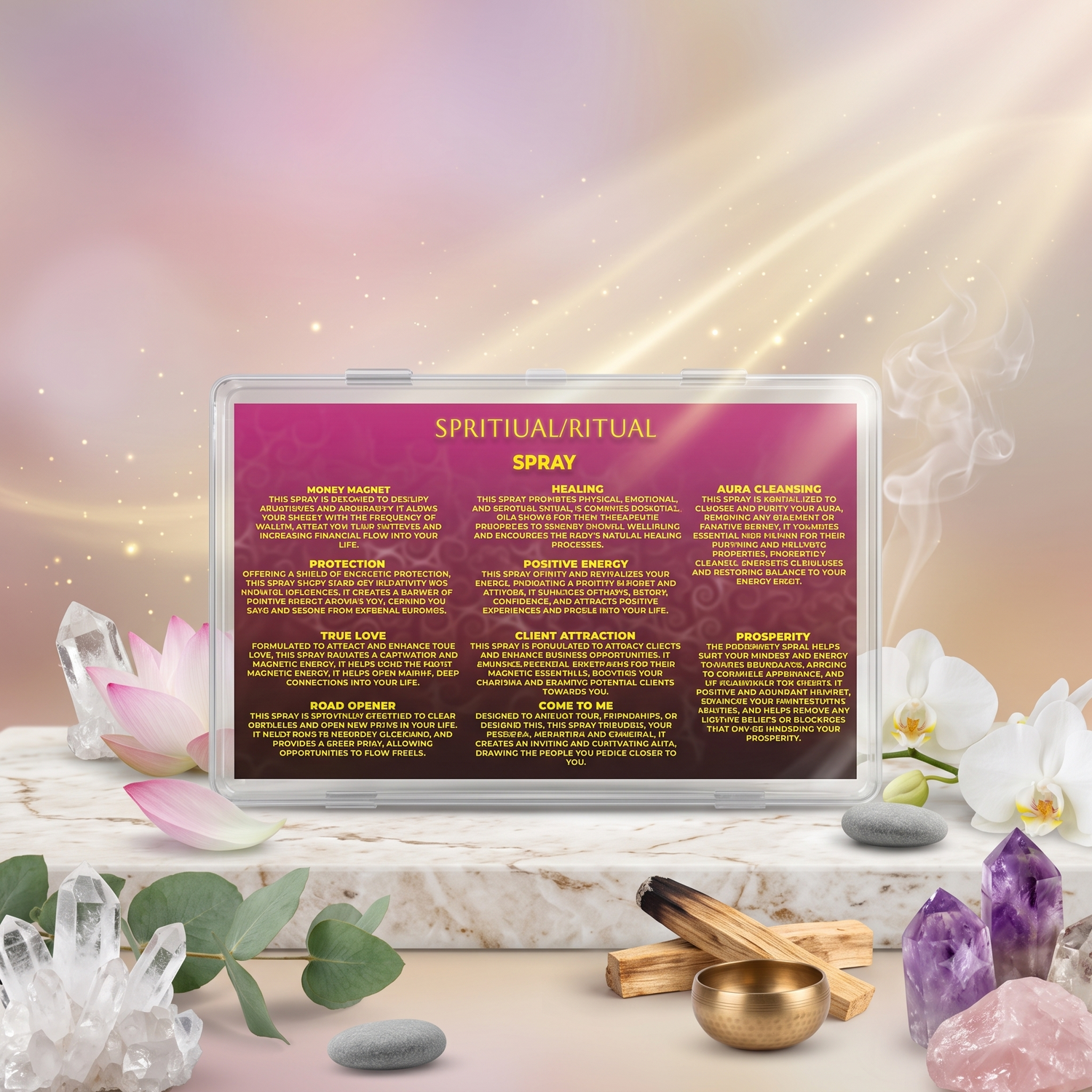 Spiritual/Ritual Spray Kit | Reiki Energized | 10ml Each (Pack of 10)