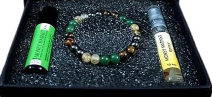 Money magnet Kit | Bracelet, Essential Oil (Roll On) and Spray