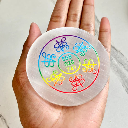 Healing Numbers Selenite Charging Plate