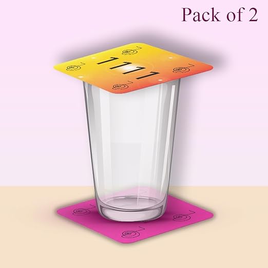 Cho Ku Rei Reiki Symbol Coasters- Angel Number 1111 Energy Infused (Pack of 2)