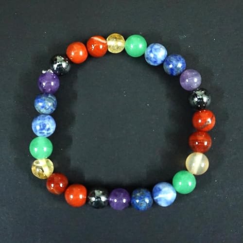 Anshil 7 Chakra Balancing Kit || Bracelet, Essential Oil (Roll On) and Spray || Natural Healing Stones ||