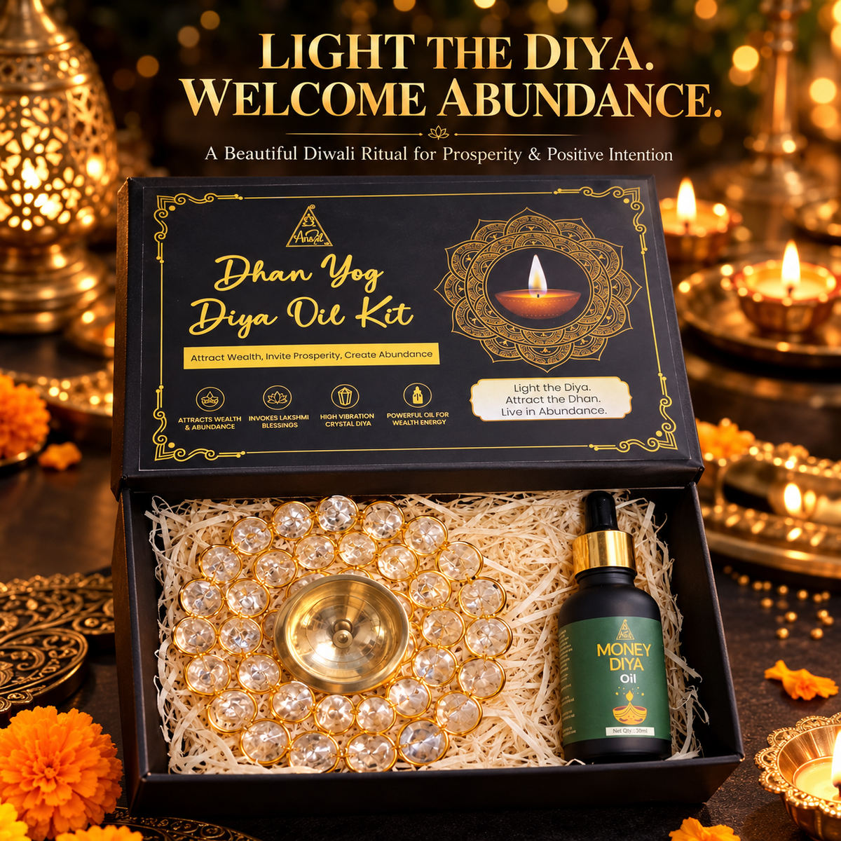 Dhan Yog Diya Oil Kit