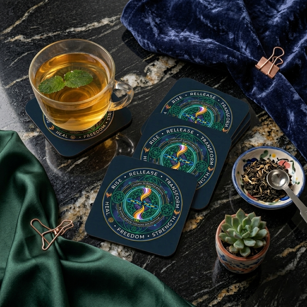 Addiction Removal Energy Circle Coaster