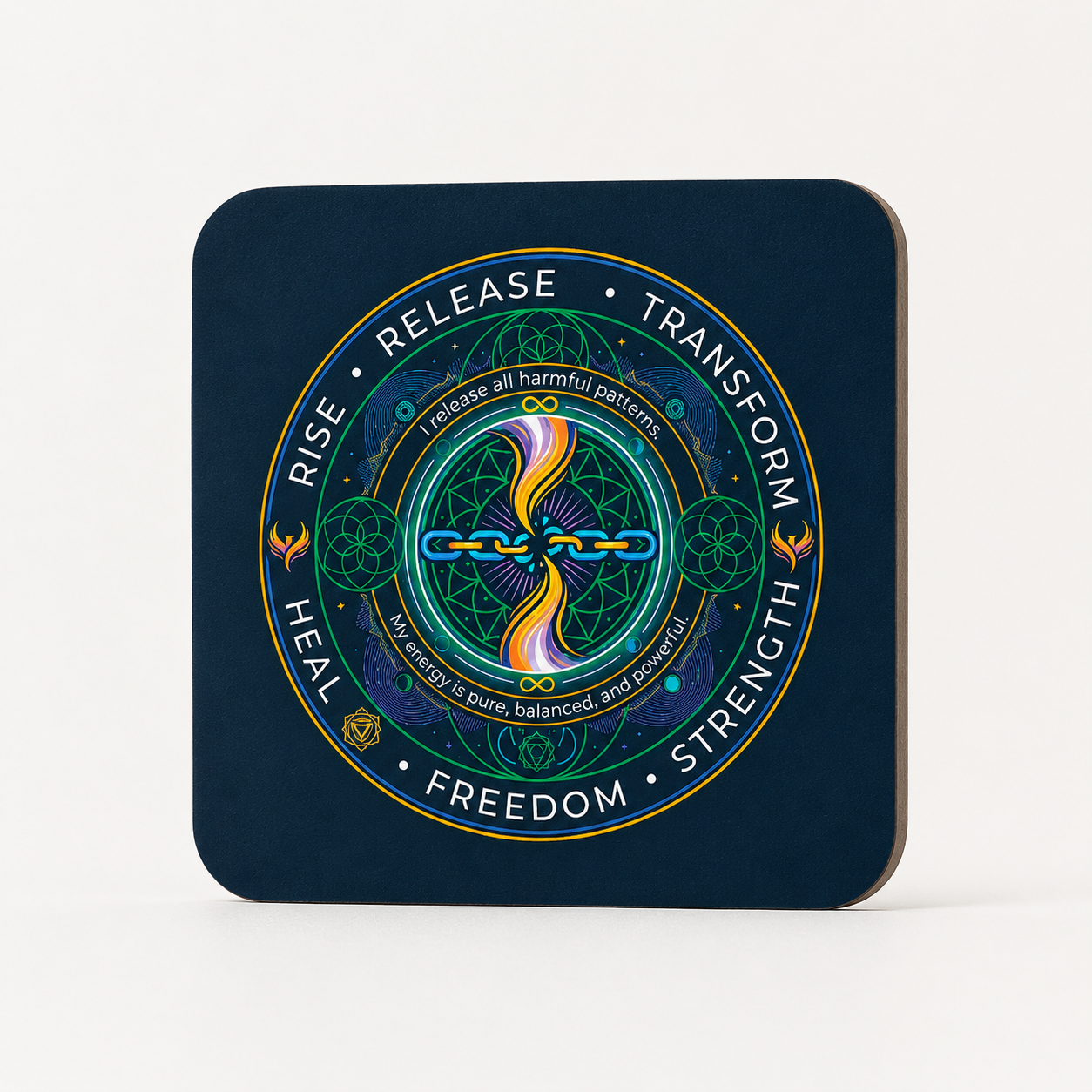 Addiction Removal Energy Circle Coaster