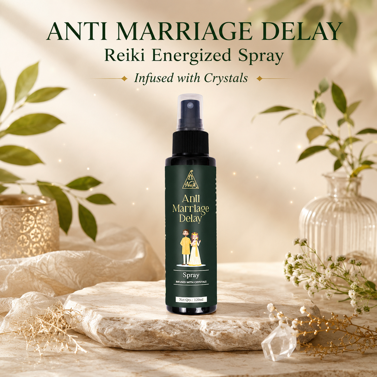 Anti Delay Marriage Spray | Reiki Energized | Aromatherapy (120ml)