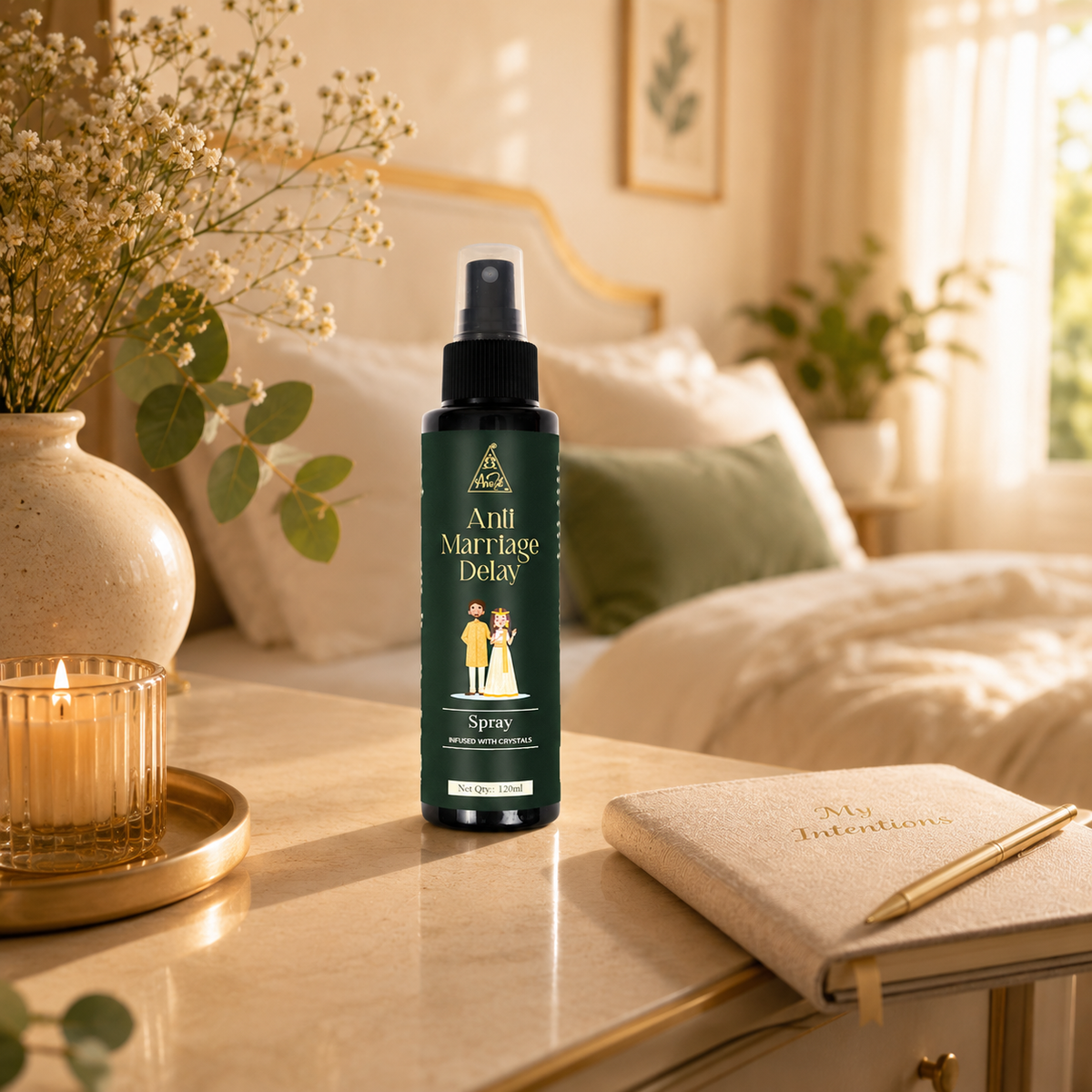Anti Delay Marriage Spray | Reiki Energized | Aromatherapy (120ml)