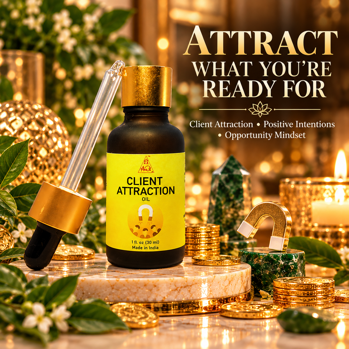 Client attraction oil | Reiki Energized | Aromatherapy | 30 ml