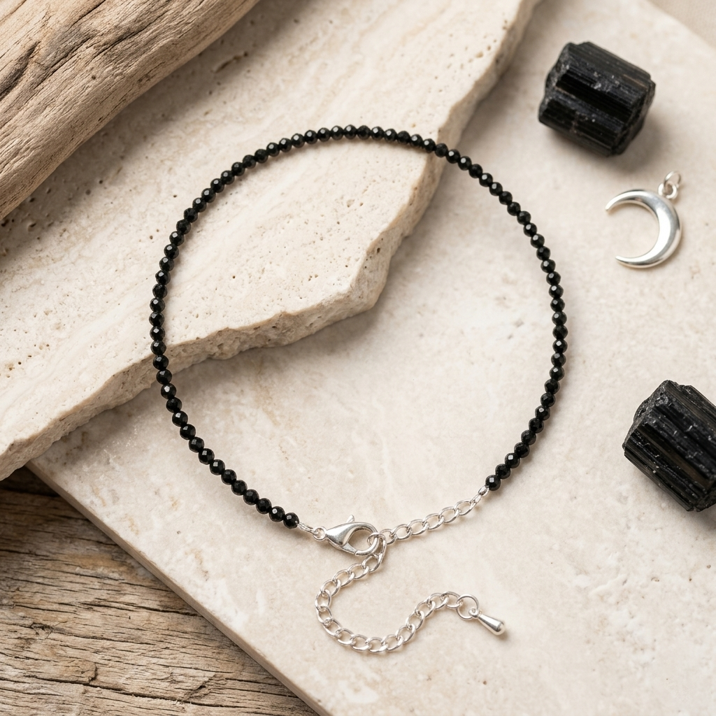 Black Tourmaline Anklet