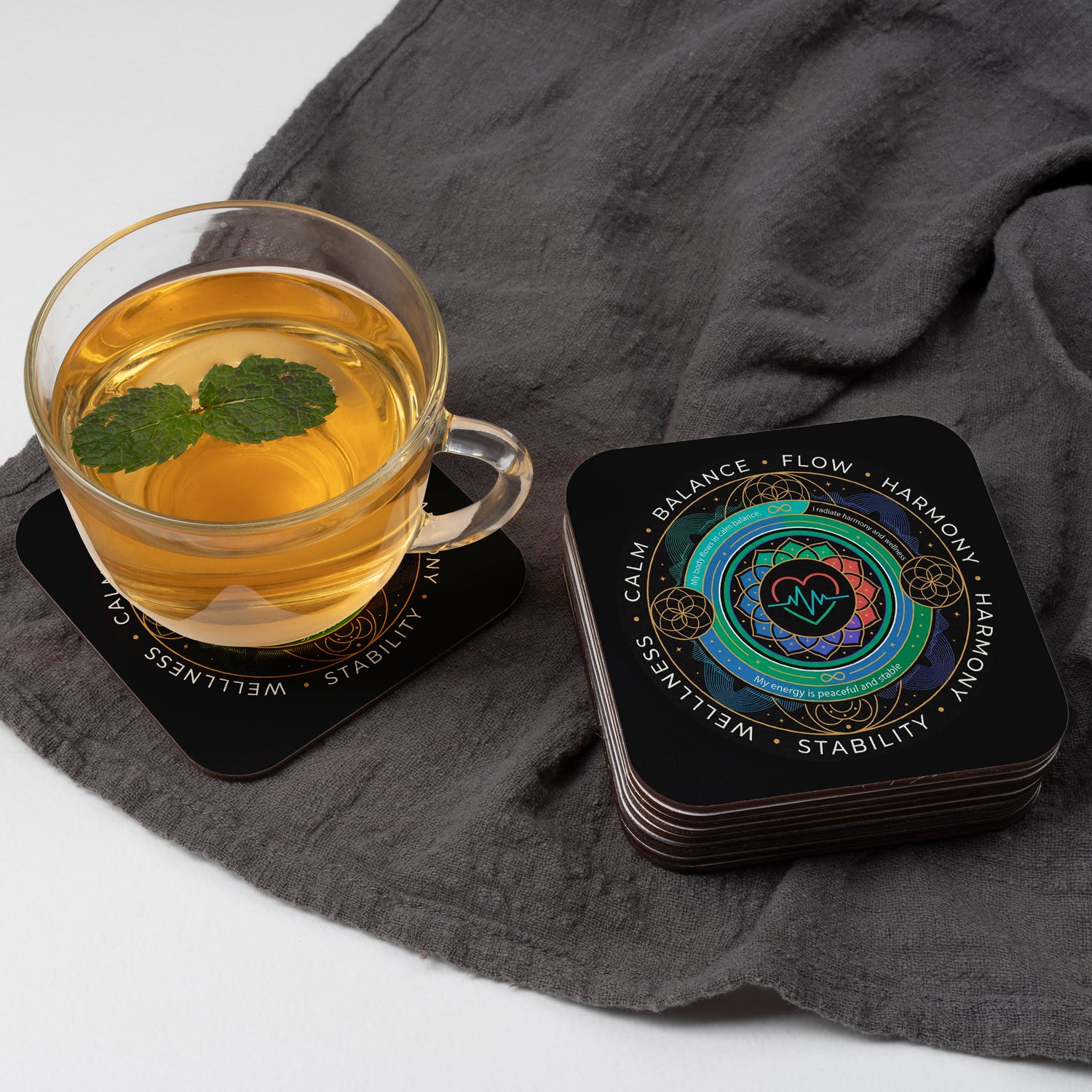 Blood Pressure Balance Energy Circle Coaster
