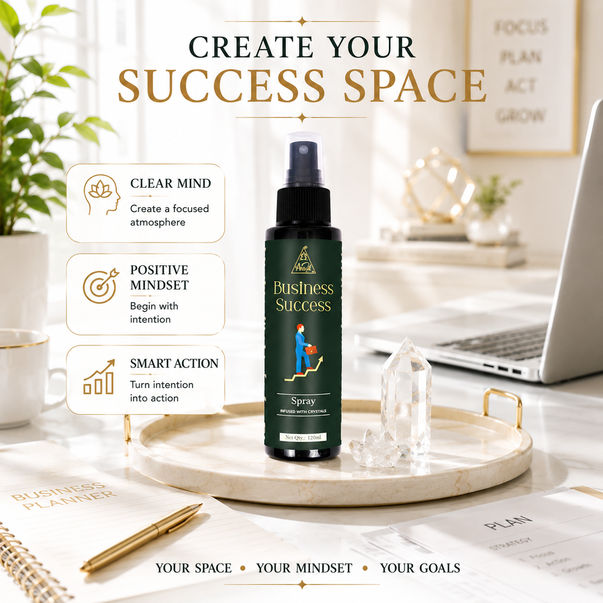 Business Success Spray | Reiki Energized | Aromatherapy (120ml)