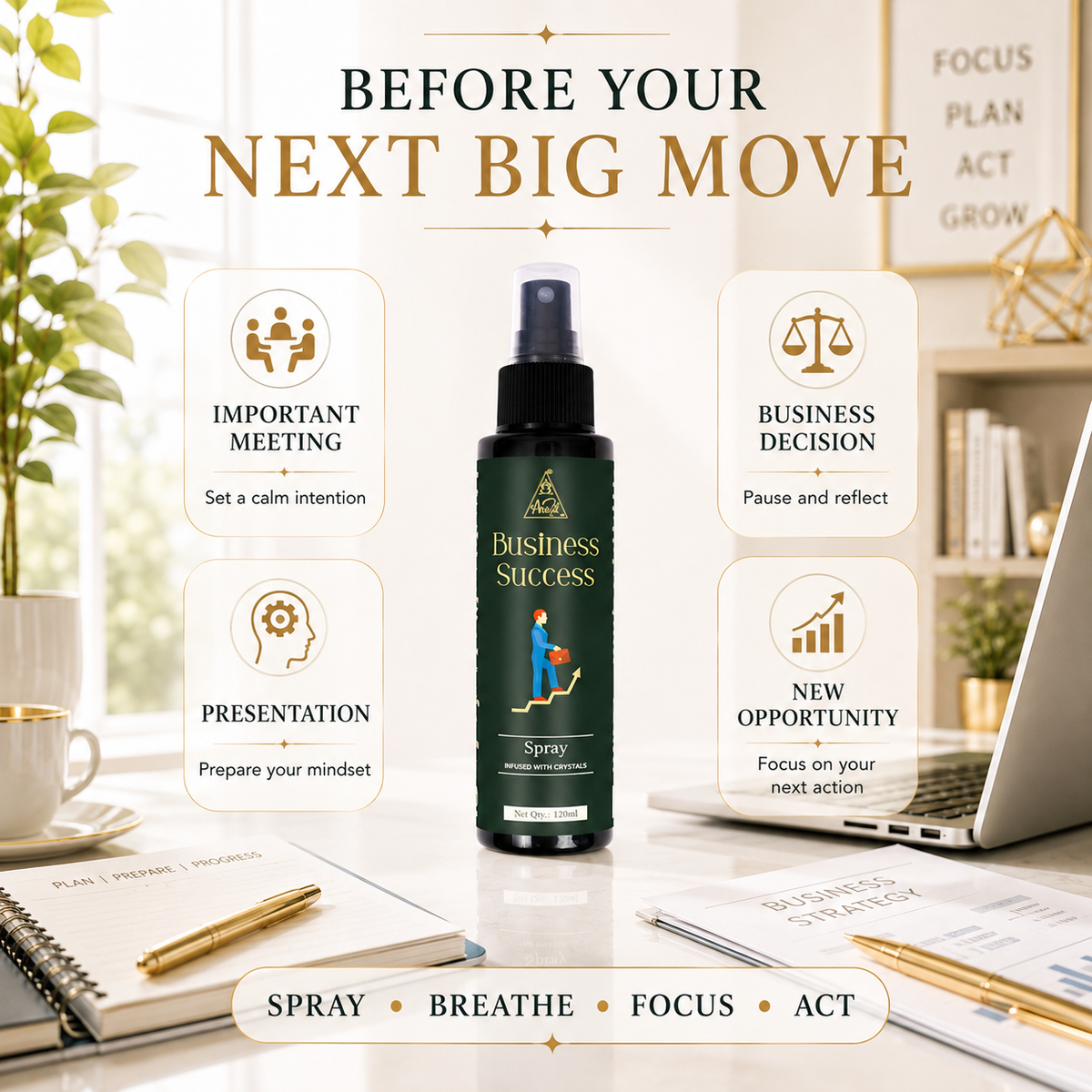 Business Success Spray | Reiki Energized | Aromatherapy (120ml)