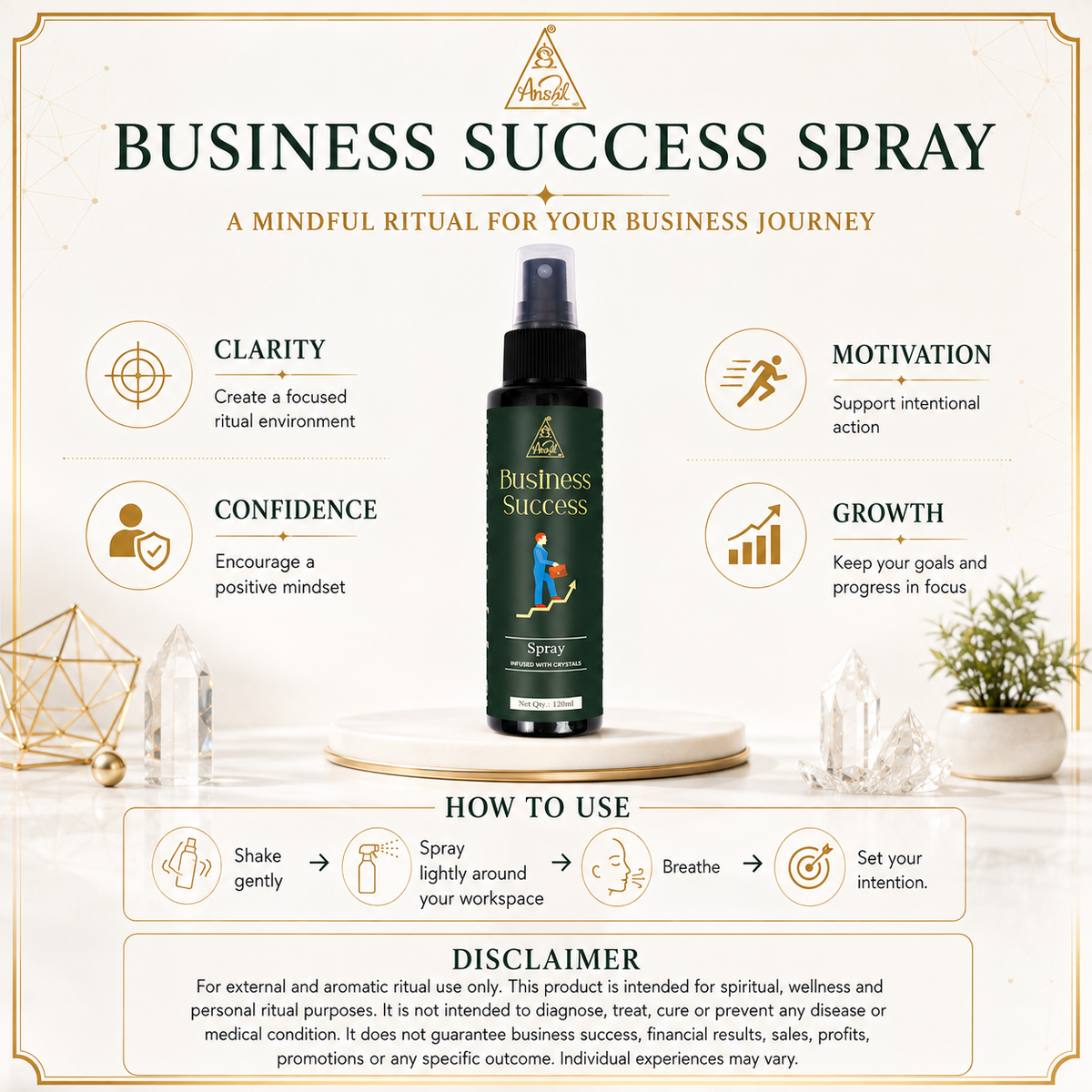 Business Success Spray | Reiki Energized | Aromatherapy (120ml)