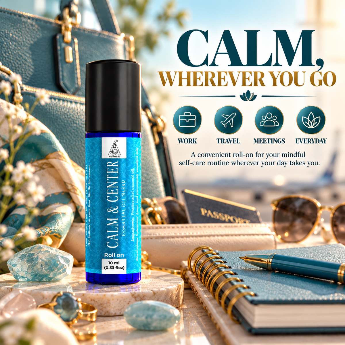 Calm & Center Essential Oil Roll on (10ml)