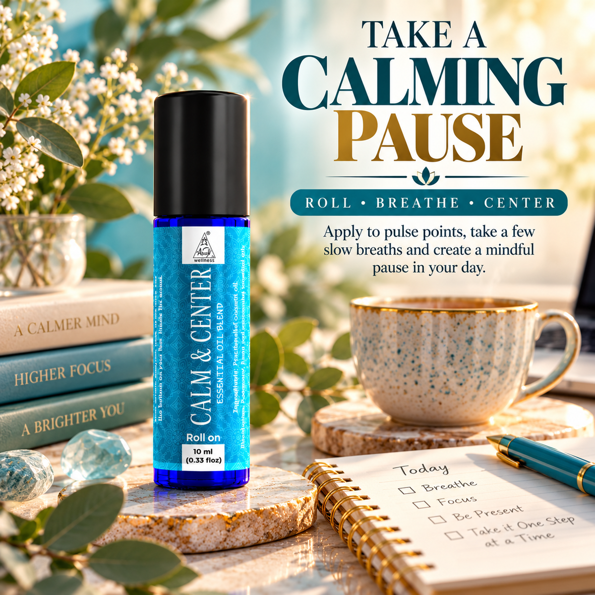 Calm & Center Essential Oil Roll on (10ml)