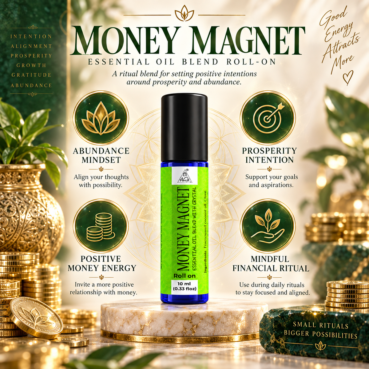 Money magnet Essential Oil Roll on (10ml)