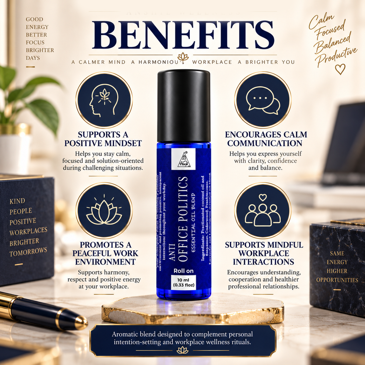 Anti office politics Essential Oil Roll on (10ml)
