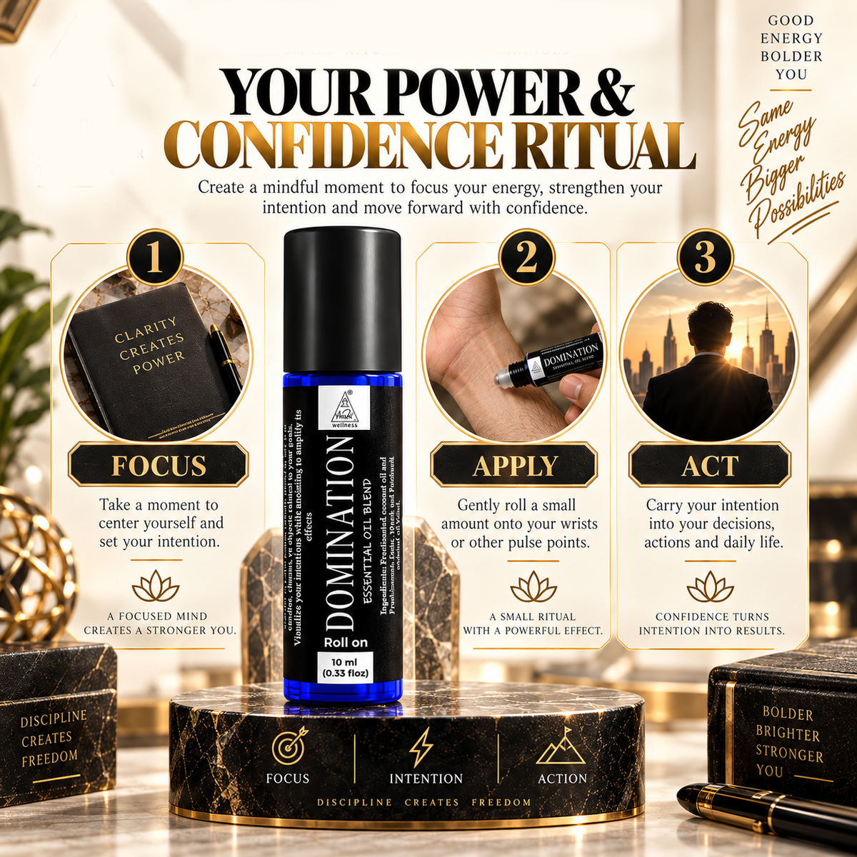 Domination Essential Oil Roll on (10ml)