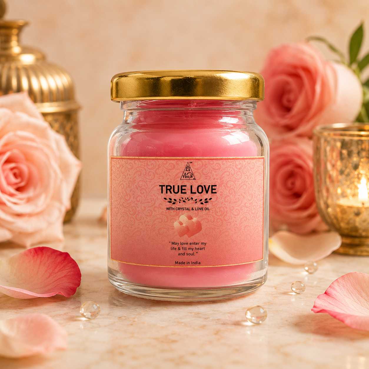 True love Candle | Reiki energized | Aromatherapy | mini