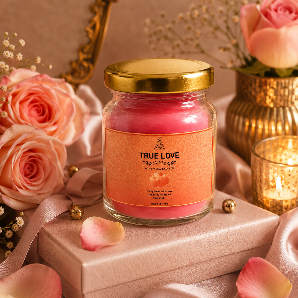 True love Candle | Reiki energized | Aromatherapy | mini