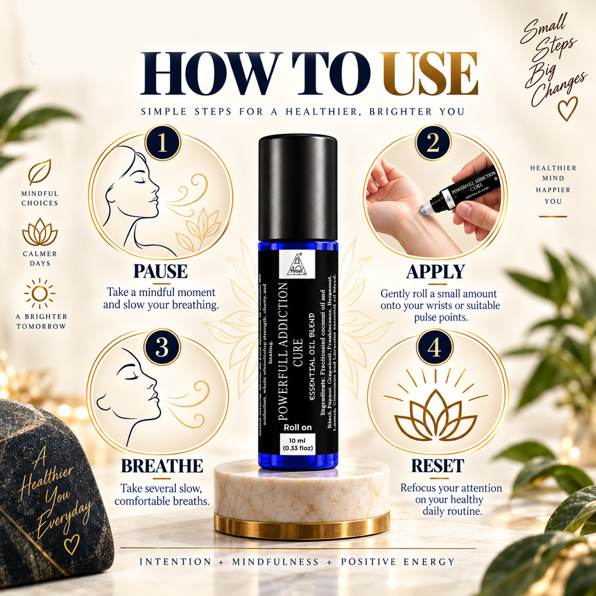 Powerful addiction cure Essential Oil Roll on (10ml)