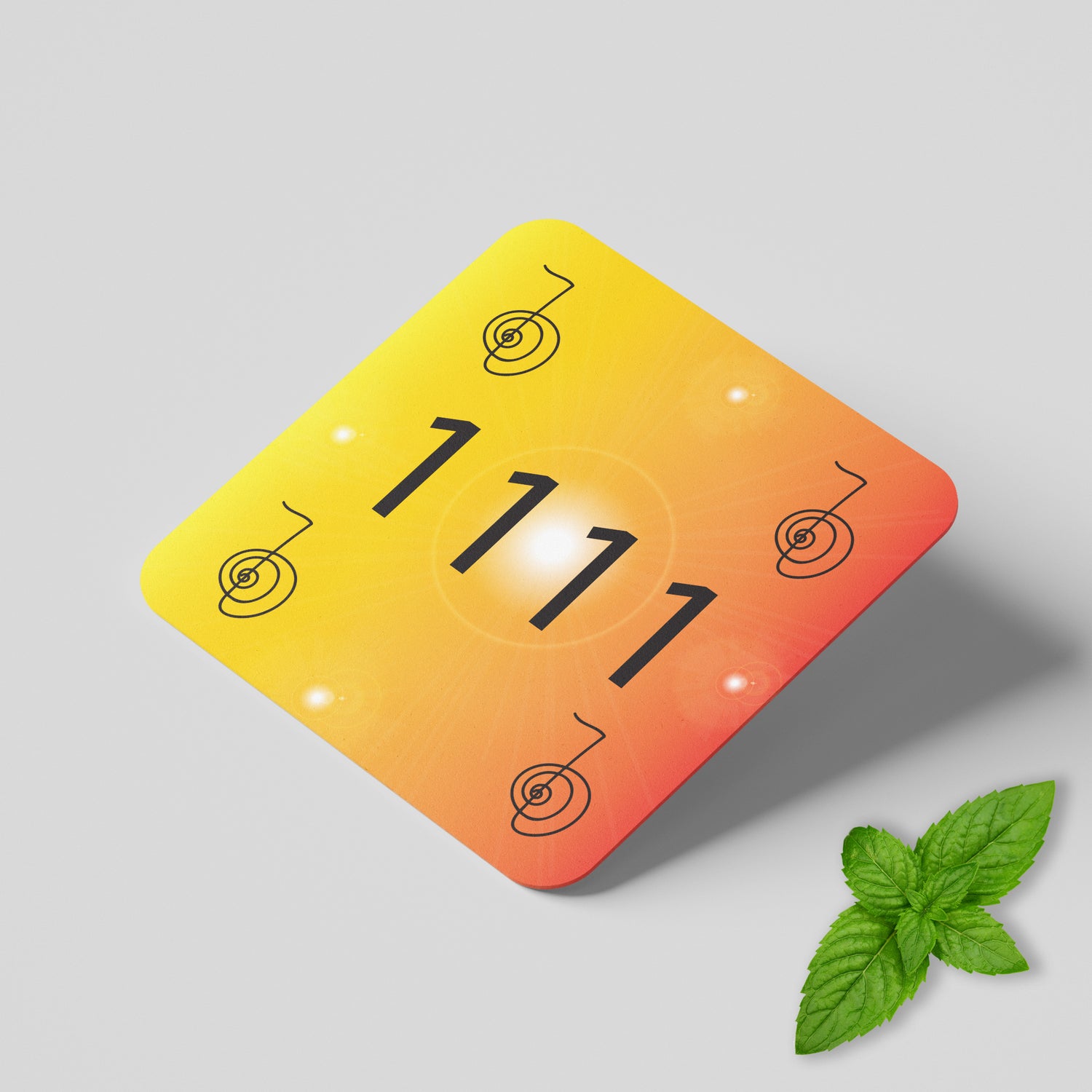 Reiki cho ku rei coaster orange