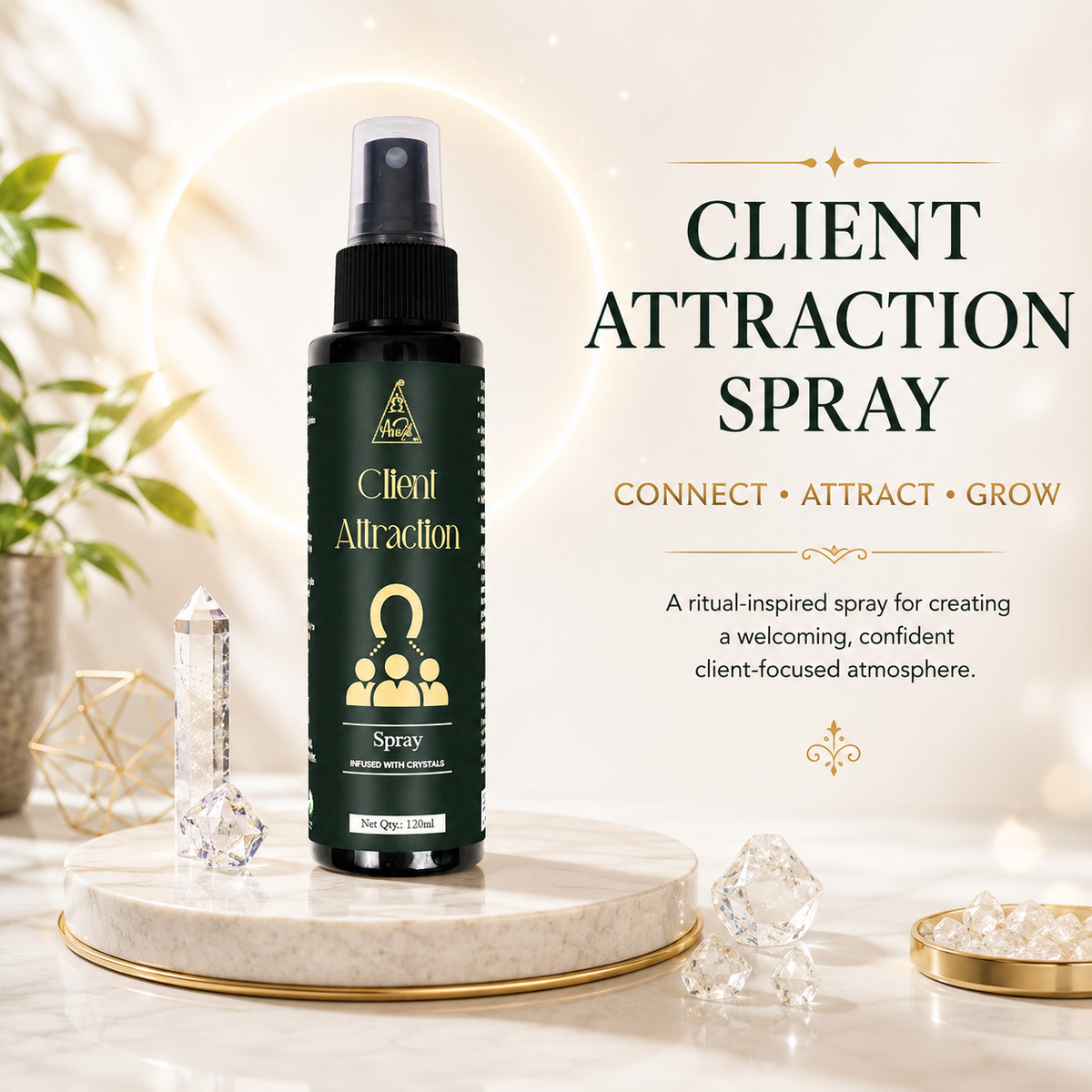 Client attraction spray | Reiki Energized | Aromatherapy (120ml)