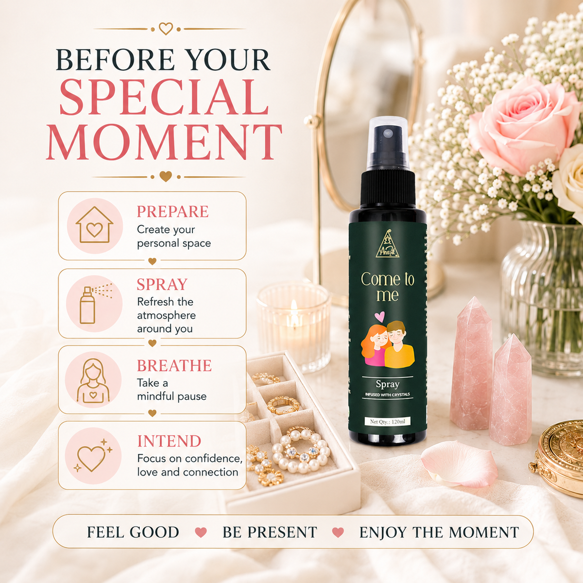 Come to me spray | Reiki Energized | Aromatherapy (120ml)