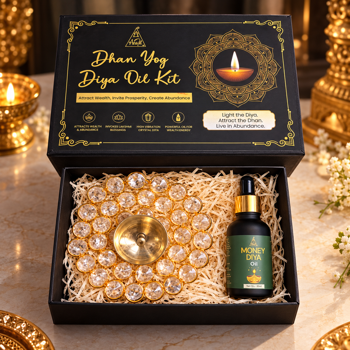 Dhan Yog Diya Oil Kit