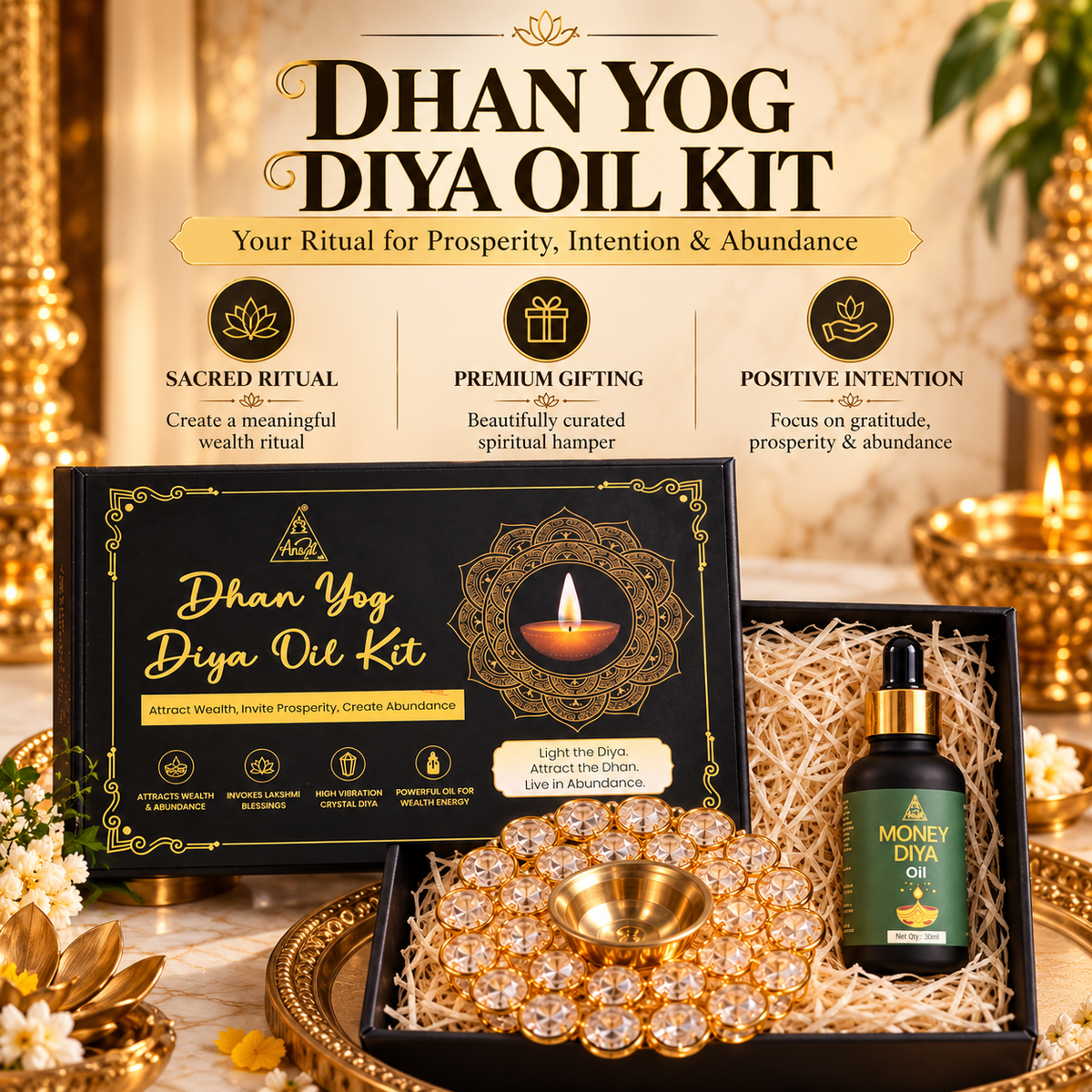 Dhan Yog Diya Oil Kit