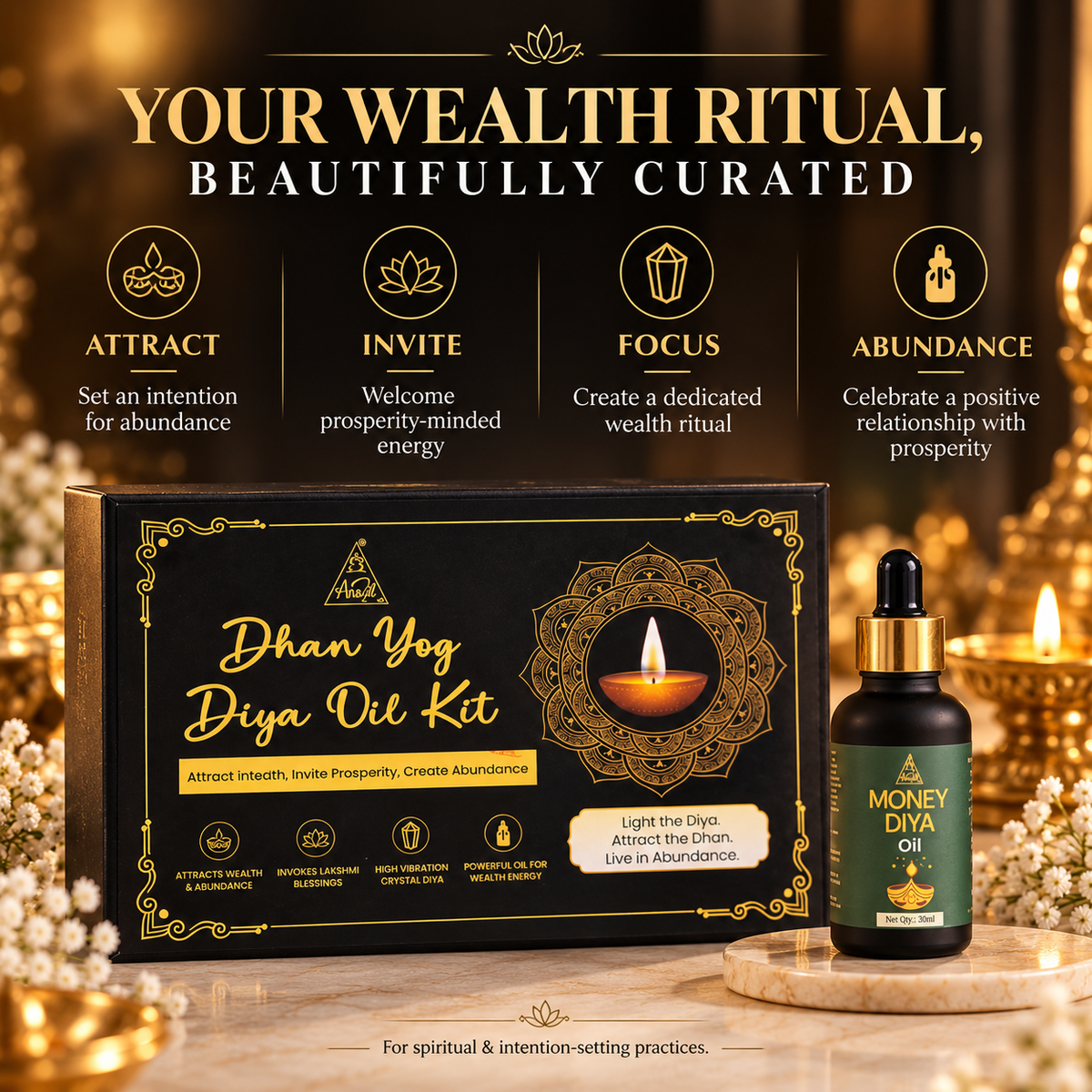 Dhan Yog Diya Oil Kit