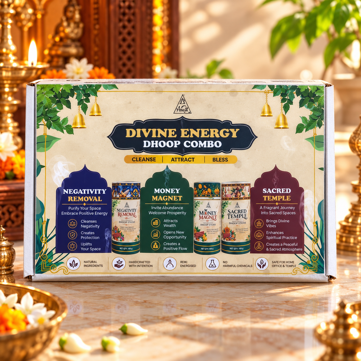 Divine energy dhoop combo- Pack of 3 Dhoop Box