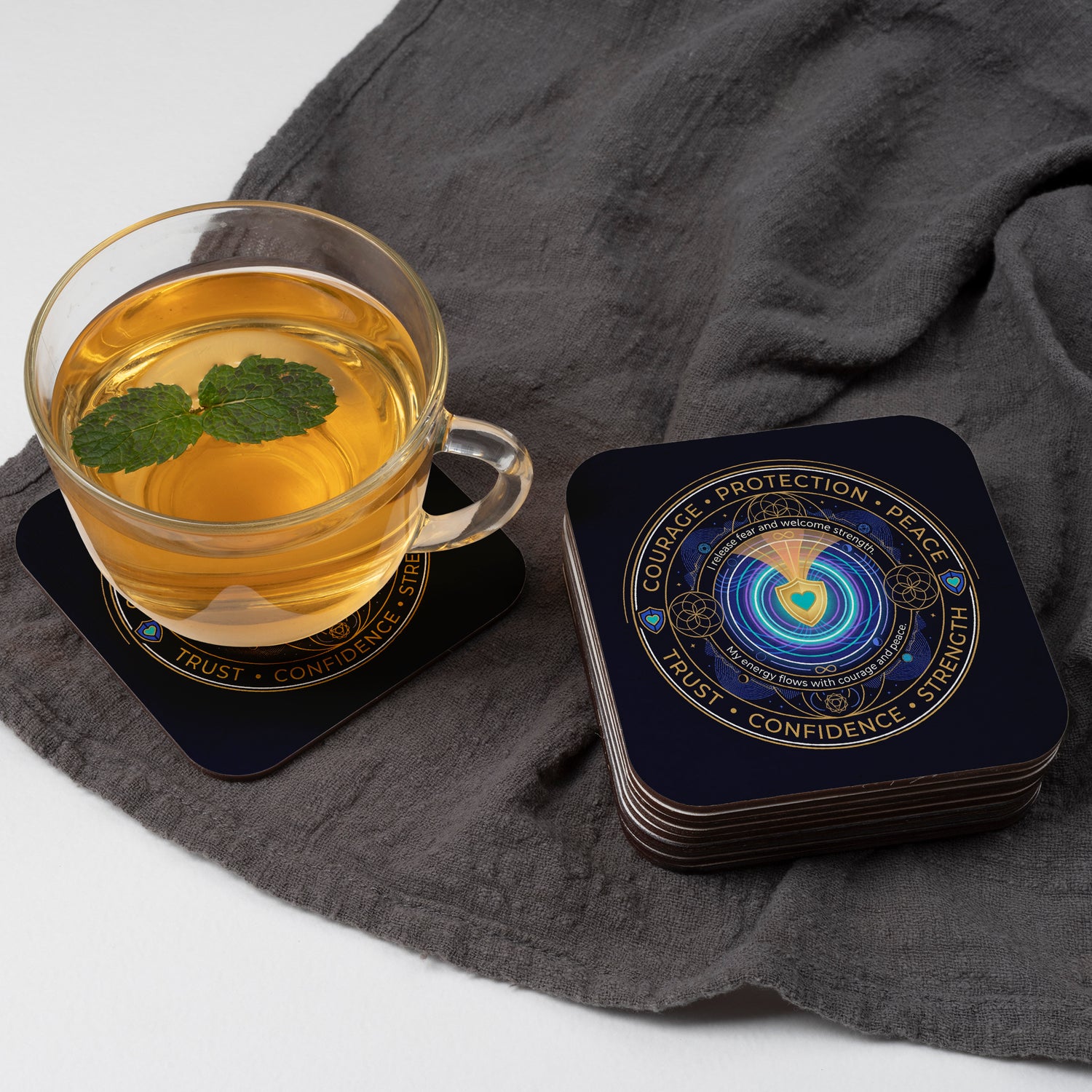 Fear Removal Energy Circle Coaster