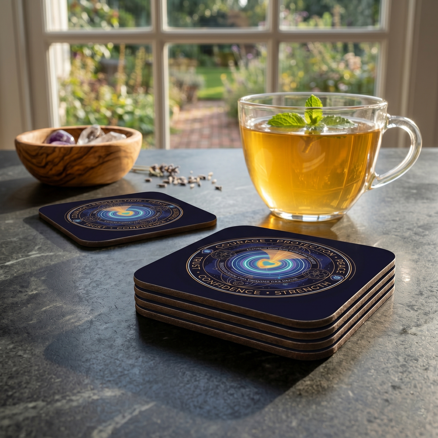 Fear Removal Energy Circle Coaster