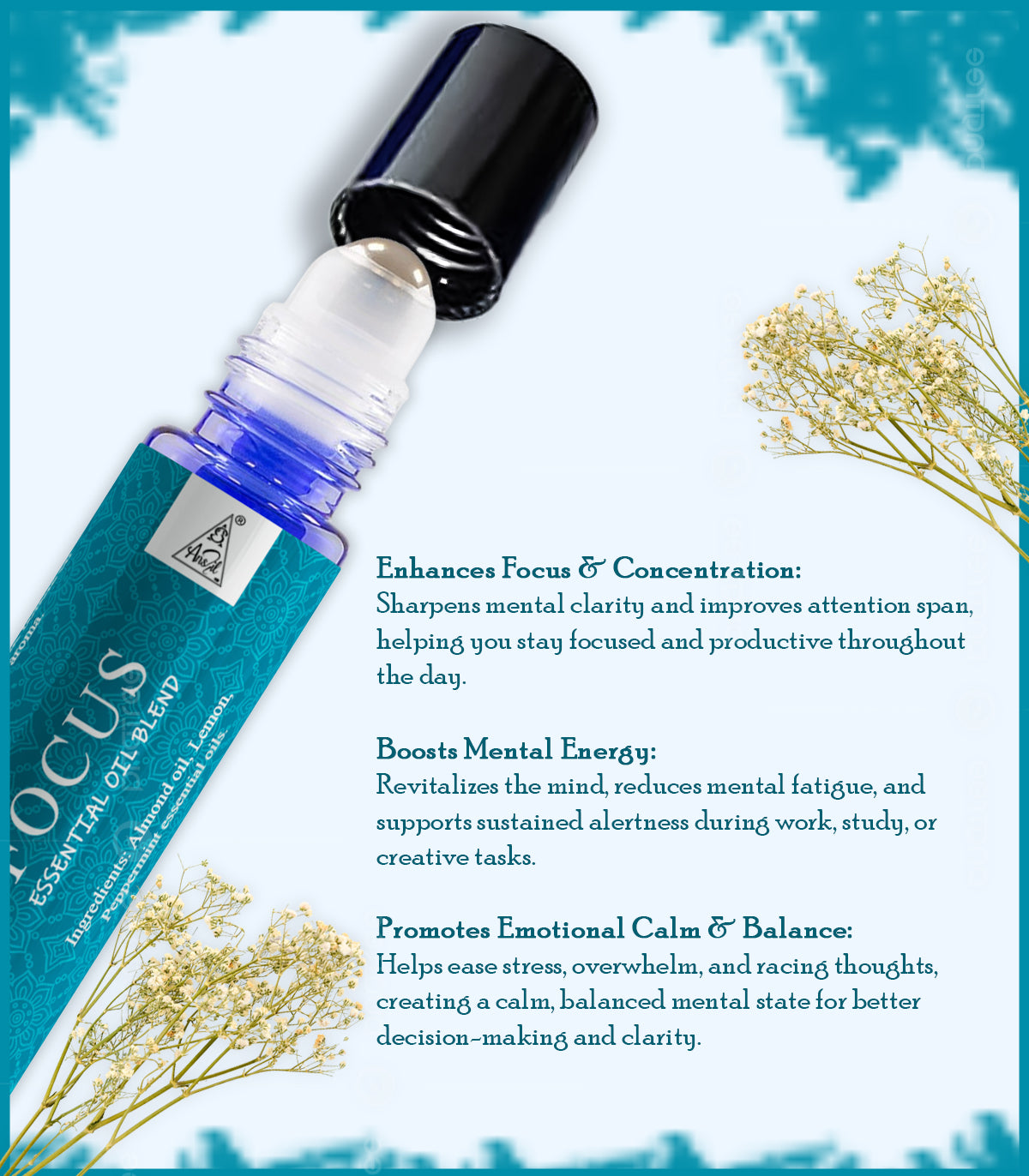 Focus Essential Oil Roll on (10ml)