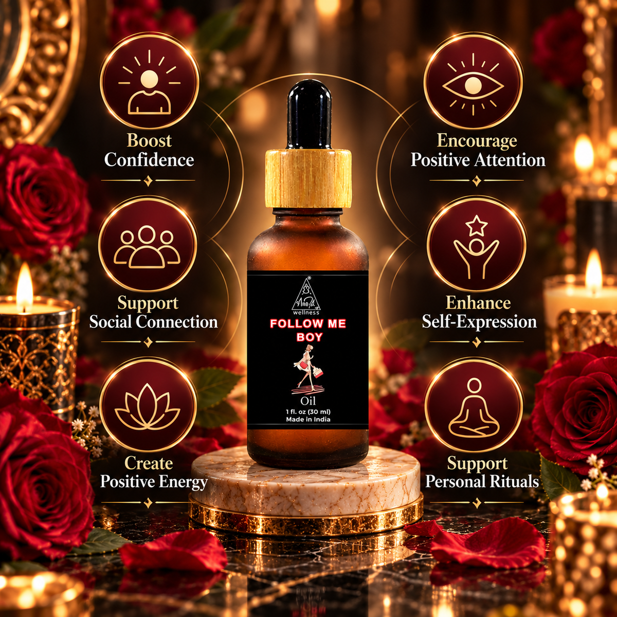 Follow me boy oil | Reiki Energized | Aromatherapy | 30 ml