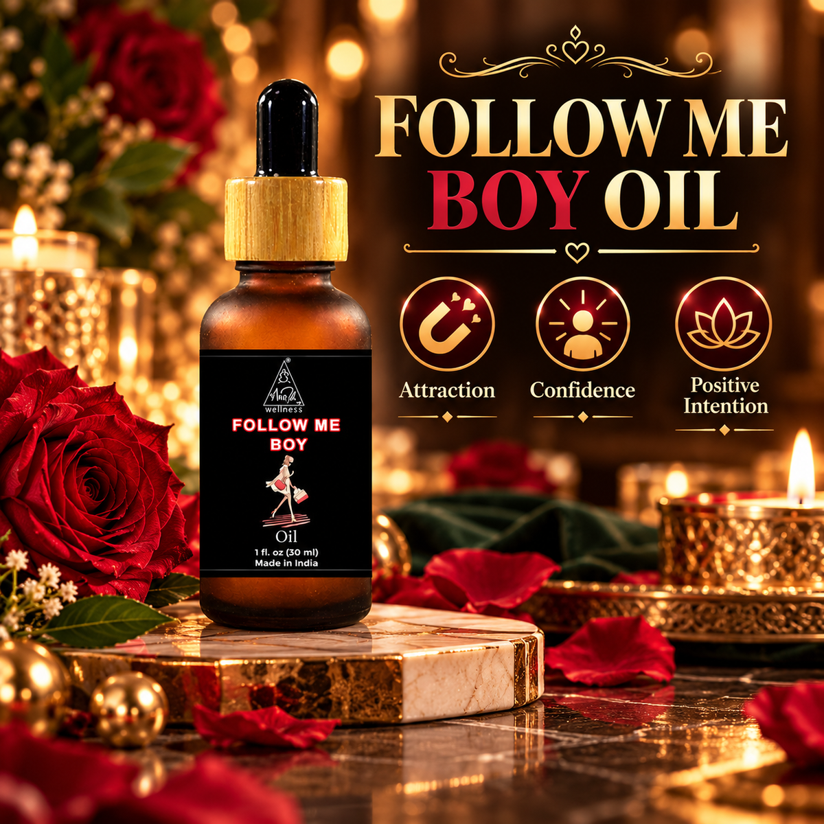Follow me boy oil | Reiki Energized | Aromatherapy | 30 ml