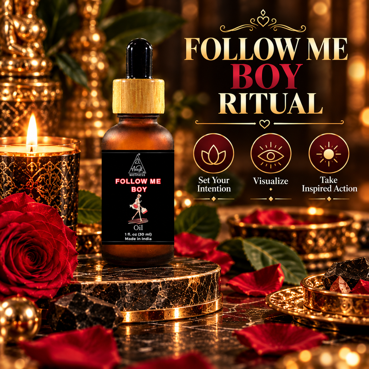 Follow me boy oil | Reiki Energized | Aromatherapy | 30 ml