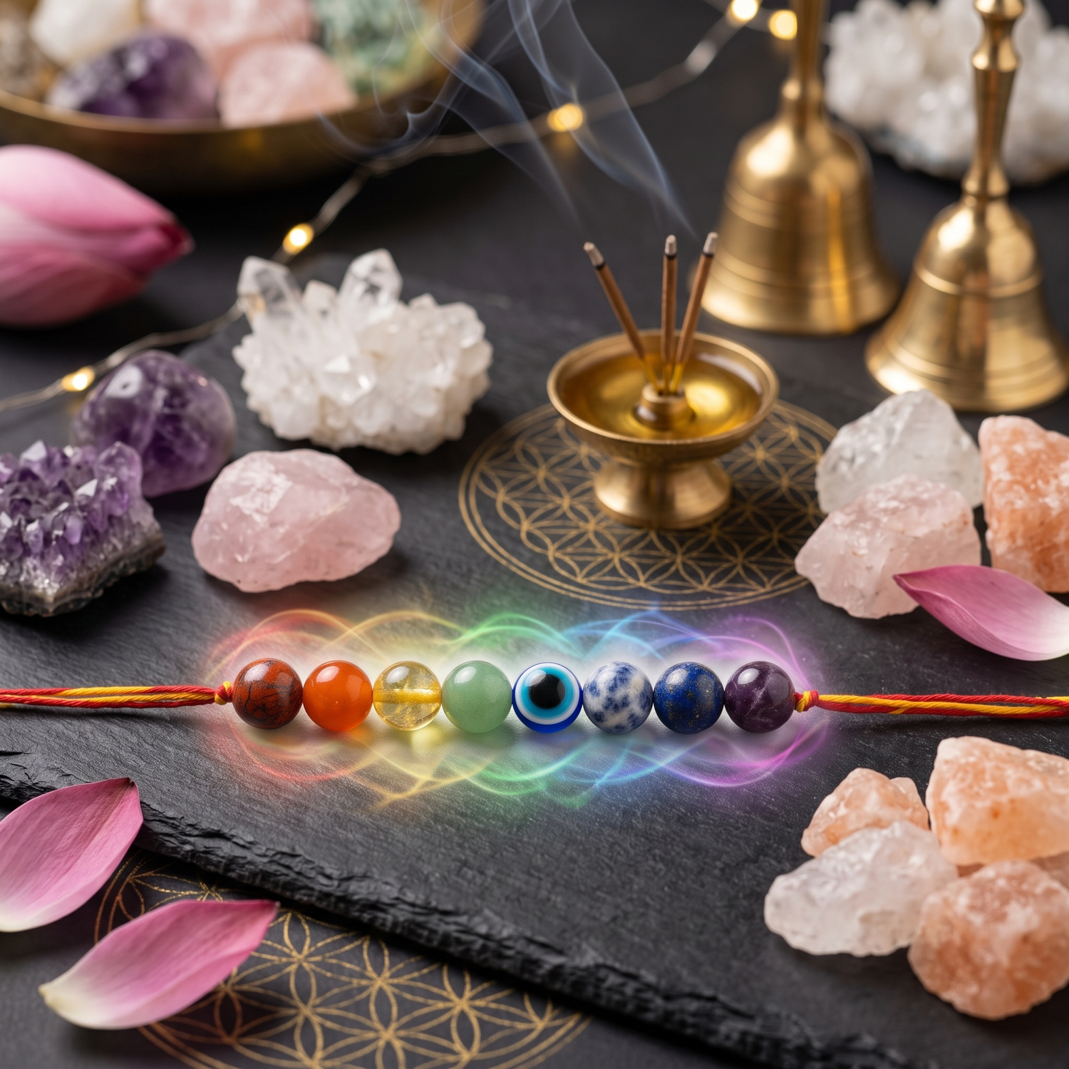 7 Chakra Crystal Rakhi – Balance, Protection & Positive Energy