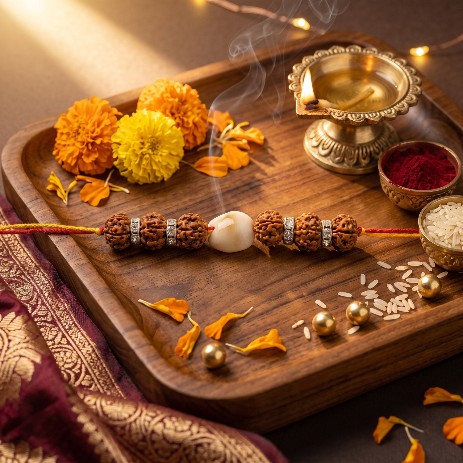 Rudraksha & Pearl Rakhi – A Symbol of Love, Protection & Blessings