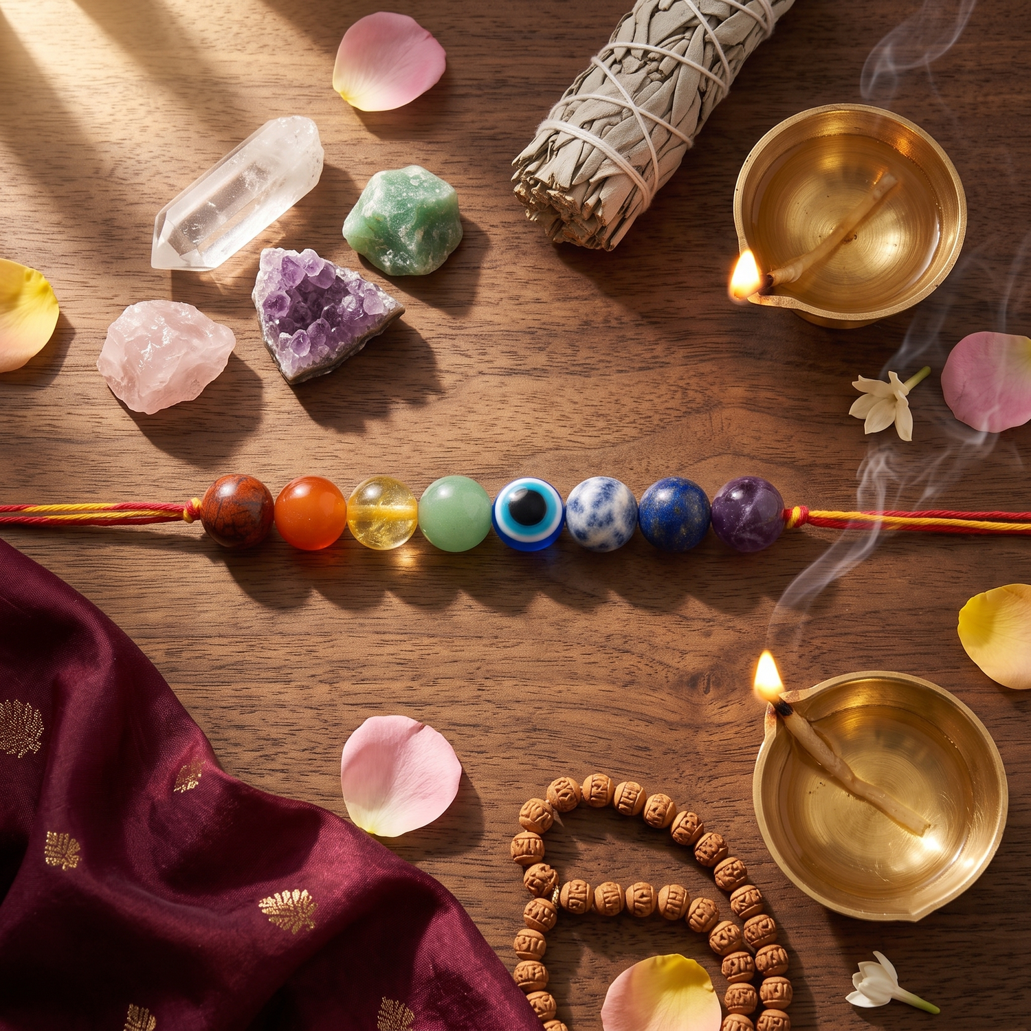 7 Chakra Crystal Rakhi – Balance, Protection & Positive Energy