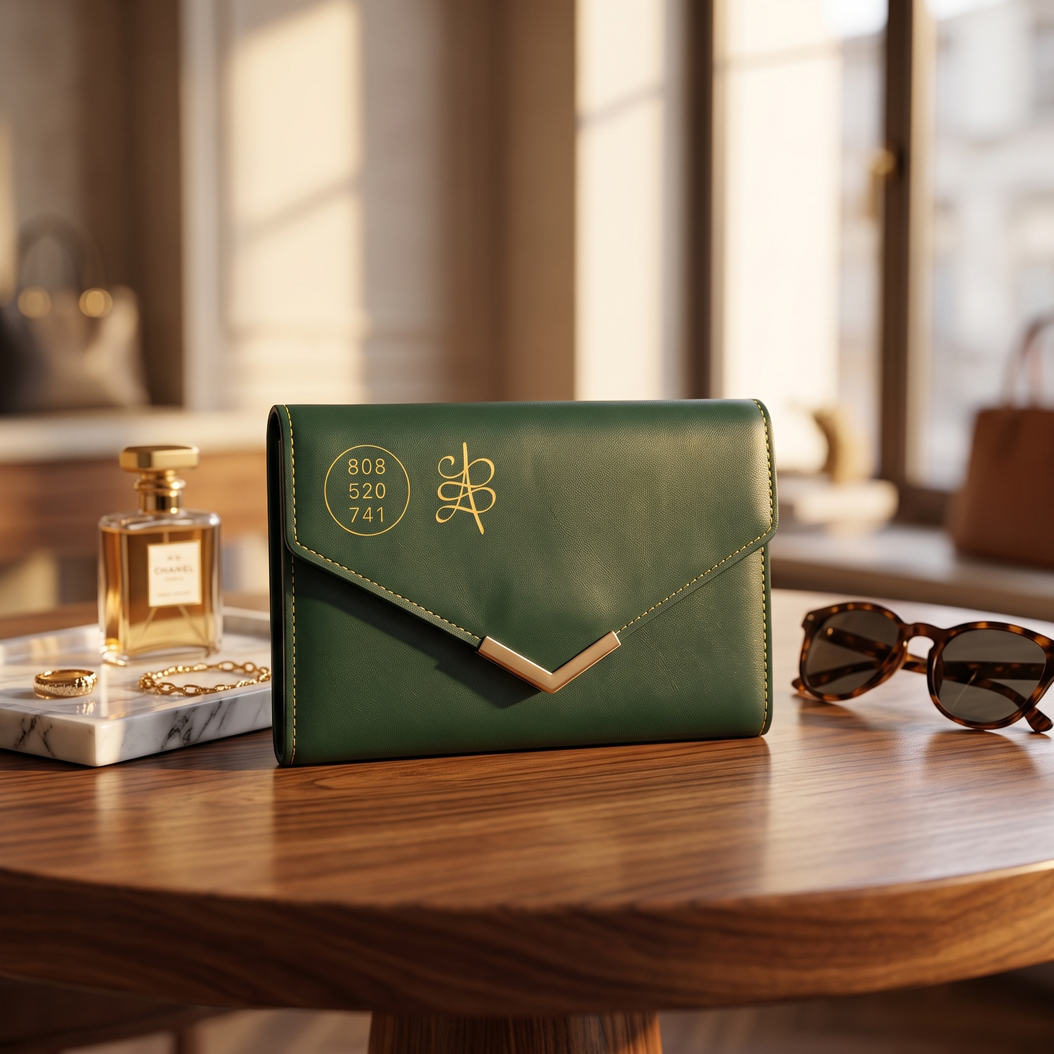 Women’s Clutch with Zibu Prosperity Symbol