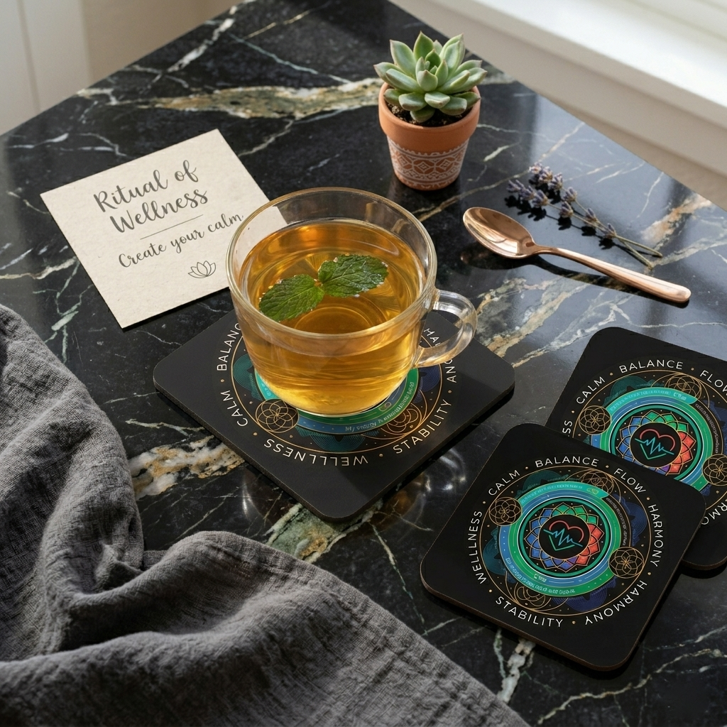 Blood Pressure Balance Energy Circle Coaster
