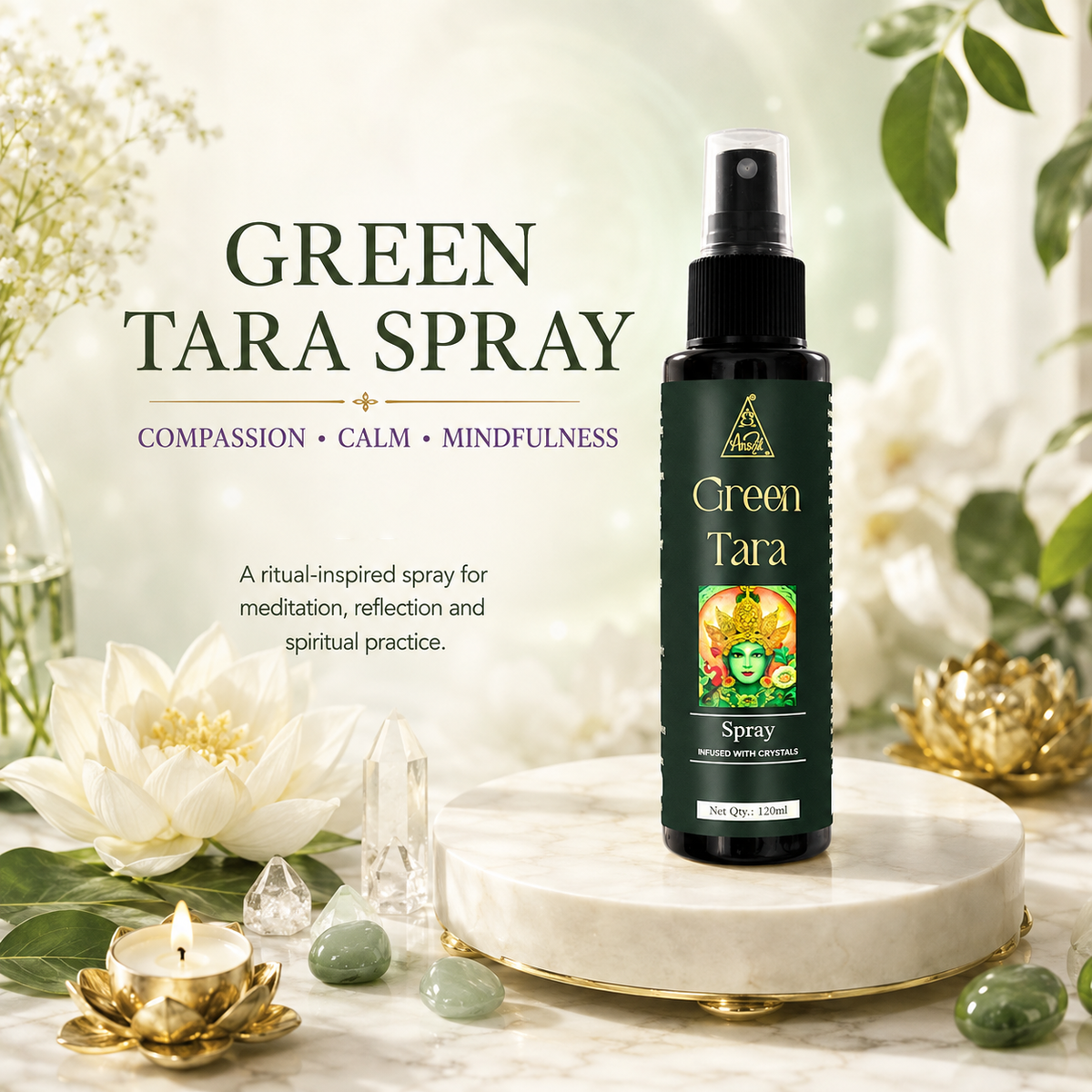 Green Tara Spray | Reiki Energized | Aromatherapy (120ml)