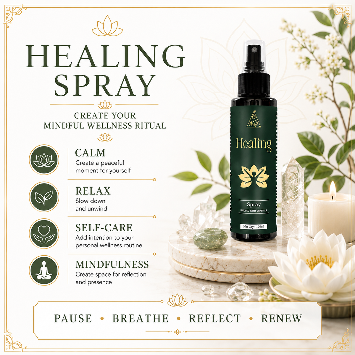 Healing spray | Reiki Energized | Aromatherapy (120ml)