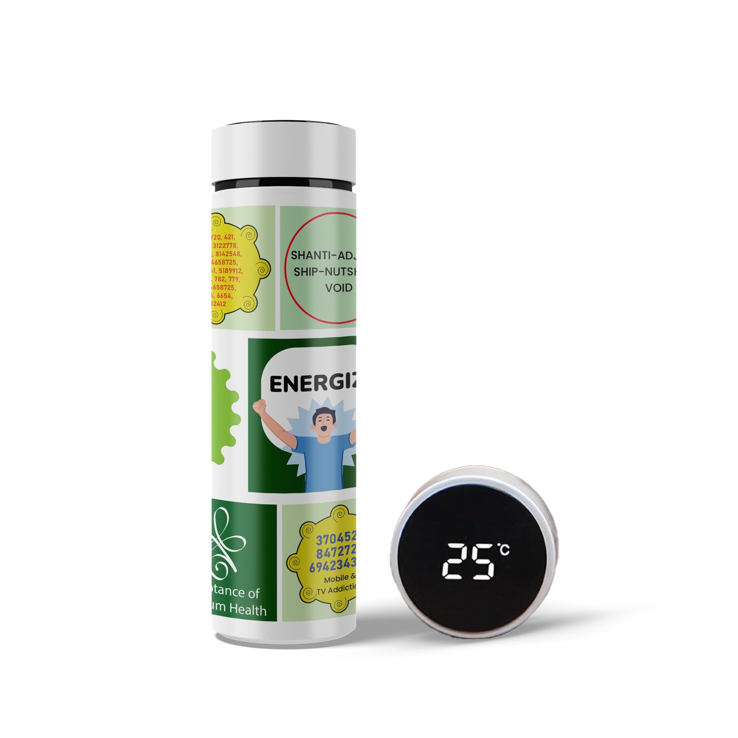 Health Energy Circle & Switchword Infused Water Bottle – 500ml
