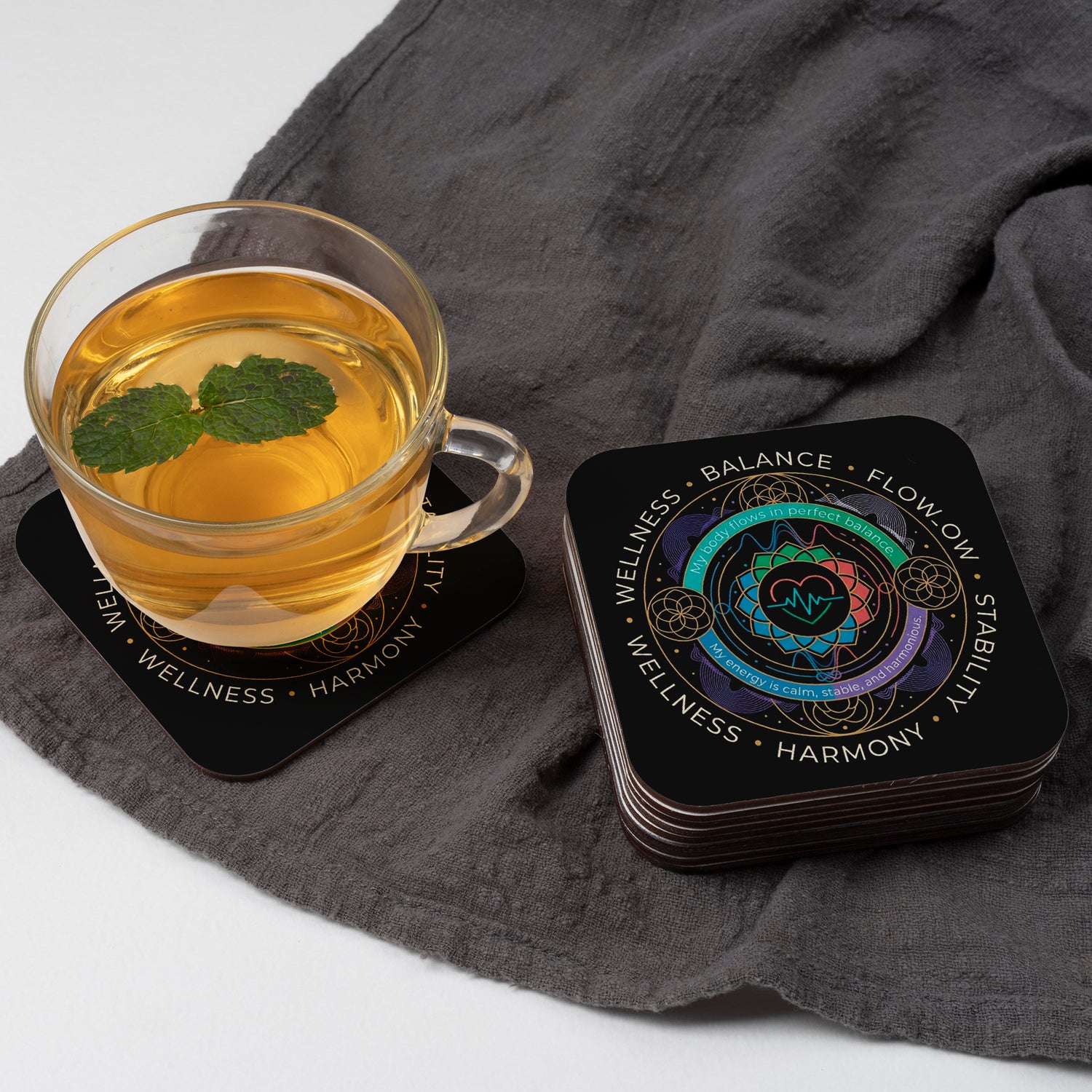 High & Low BP Support Energy Circle Coaster