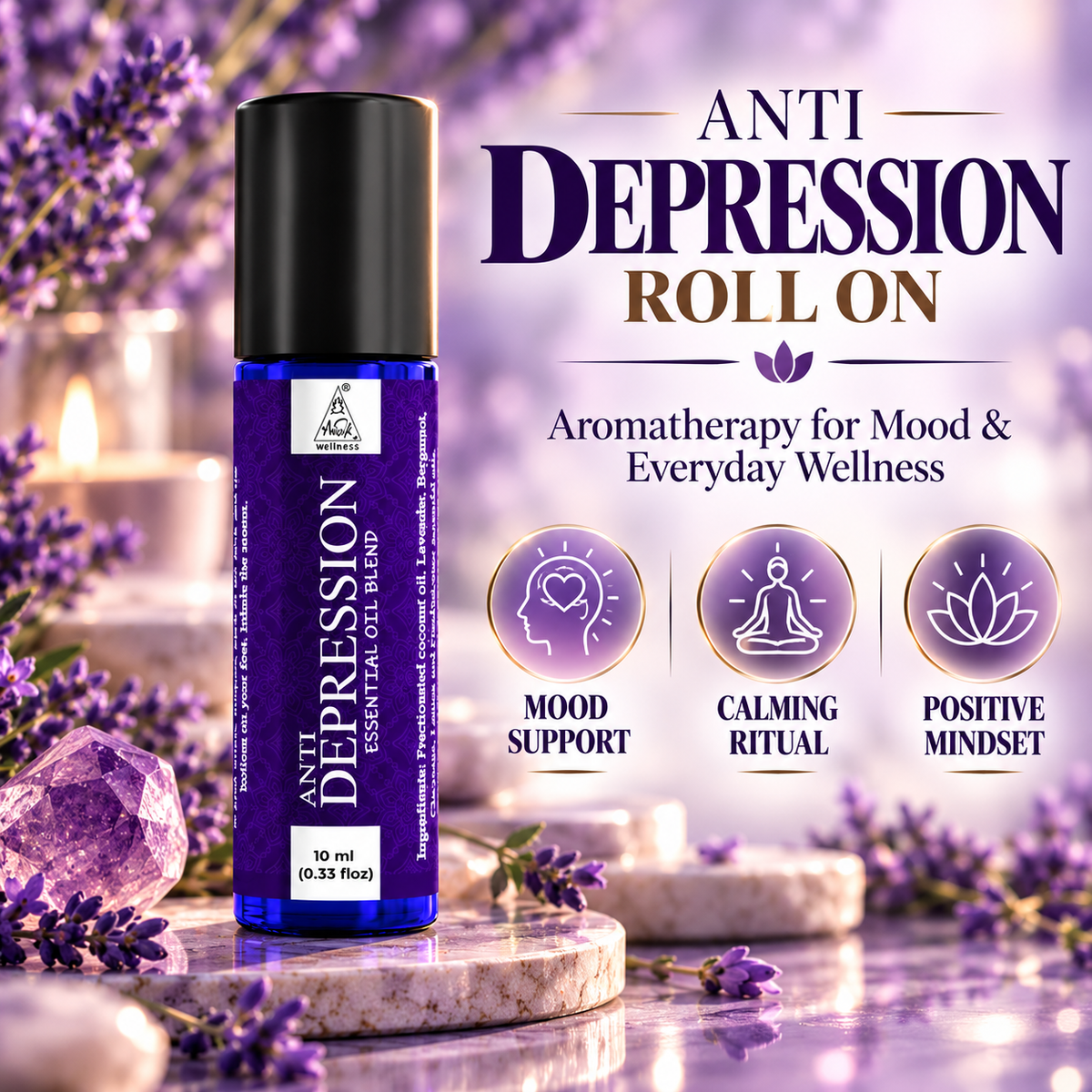 Anti depression Essential Oil Roll on (10ml)