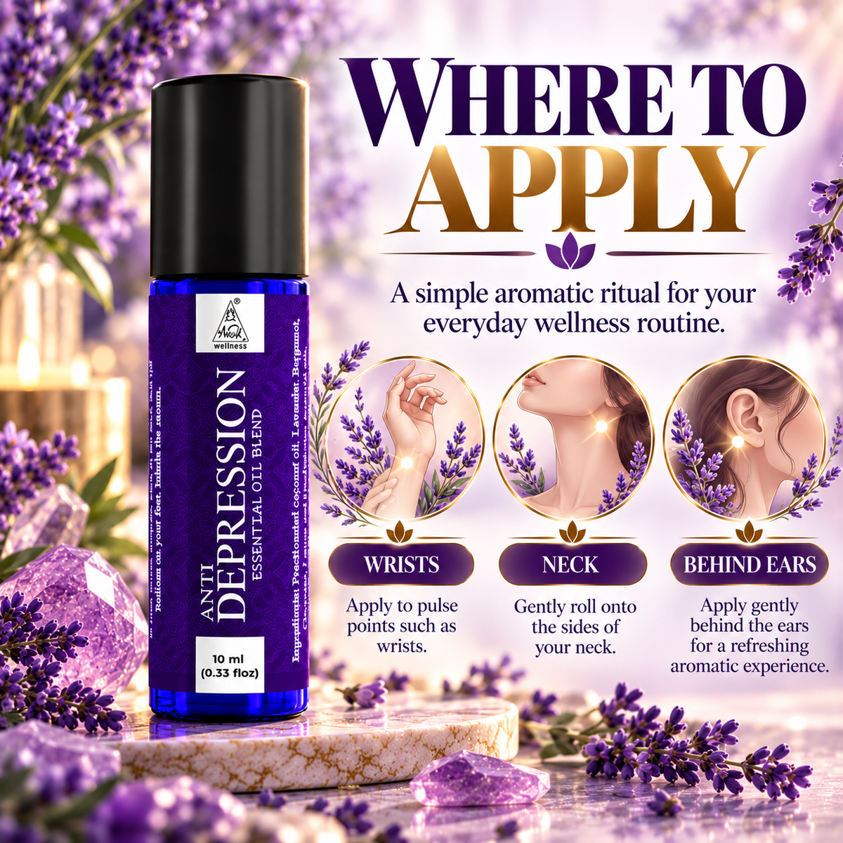 Anti depression Essential Oil Roll on (10ml)